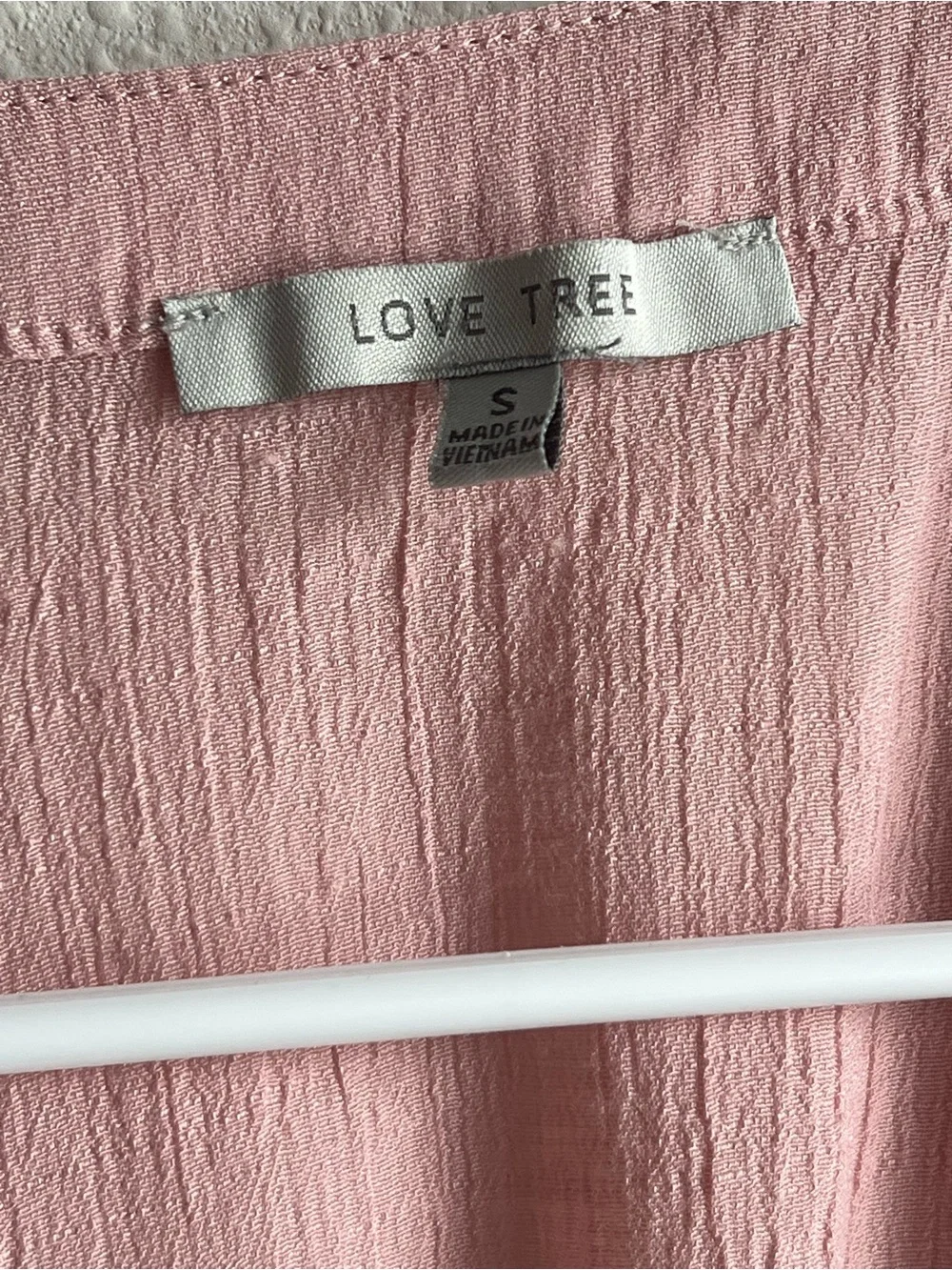 Love Tree Blush Pink Crochet Trim Kimono Duster Cardigan - Picture 5 of 10